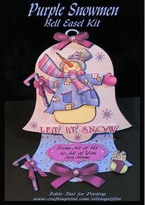 Purple Snowmen Bell Easel Kit