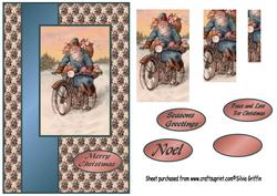 Motorbike Riding Santa Qs