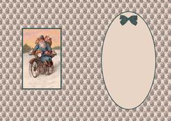 Santa on a Motorbike Is
