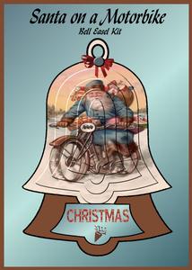 Santa on a Motorbike - Bell Easel Kit