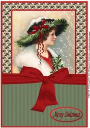 Vintage Christmas Bonnet A4