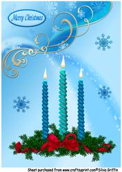 Fancy Christmas Candles A4