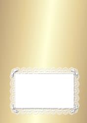 Lace Frame with Bows on Gold Is