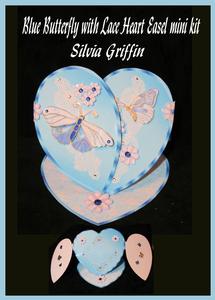Blue Butterfly with Lace - Heart Easel Mini Kit