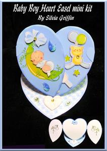 New Baby Boy Heart Easel Mini Kit