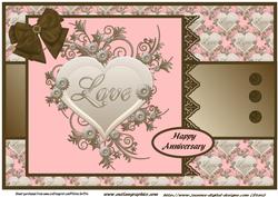 Romantic Heart for an Anniversary A4