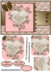 Romantic Heart with Floral Accent Qs