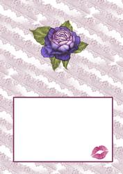 Lavender Rose with a Kiss Is