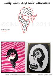 Lady with Long Hair Silhouette