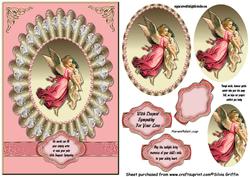 Angel Holding a Child Sympathy Pyramid Pink
