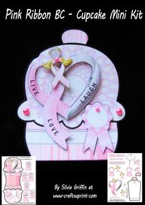 Pink Ribbon Bc Cup Cake Mini Kit