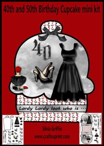 40th and 50th Ladies Birthday Cupcake Mini Kit