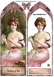 Fancy Arch with Vintage Lady in Pink Dl