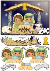 Cute Nativity with Animals Sbs