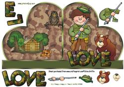 Hunter Heart Shaped Card