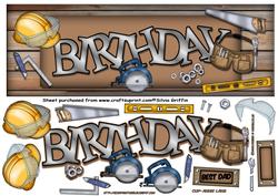 Birthday Construction Large Dl