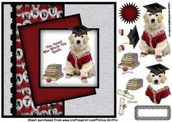 Cute Dog with Graduation Hat Qc