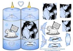Young Boy Praying Candle