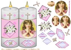 Girl Praying Candle