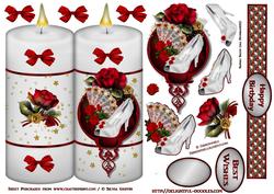 Red Roses and Shoes Candle
