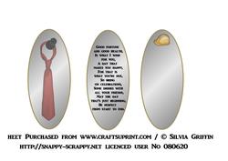 Oval Male Insert with a Tie