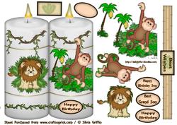 Jungle Animals Candle