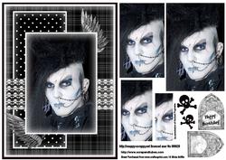 Goth Male Face Pyramid