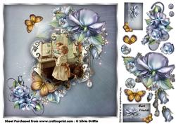 Blue Roses with Little Girls - Best Friends Sbs