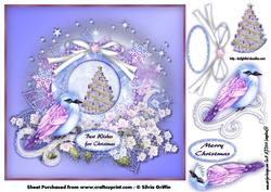 Soft Christmas Scene with a Bird Sbs