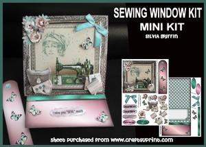 Sewing Frame Easel Card with Bookmark Mk