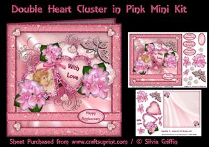 Double Heart in Pink Mk