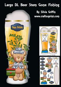 Large Dl Beer Stem Gone Fishing Sbs