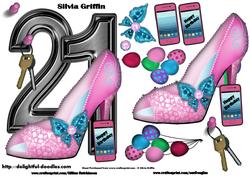 21st Birthday Female with a Pink Shoe