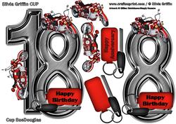 18ht Birthday with Red Motorbike