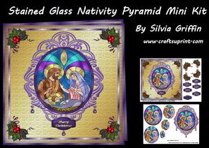 Stained Glass Nativity Pyramid Mk