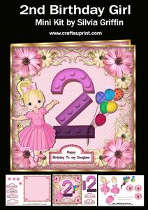 Building Block 2 Year Birthday Girl Mk