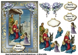 Nativity In a Blue Frame SBS