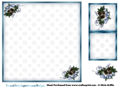 Pinecones in a Teal frame 8X8 insert