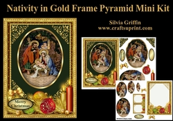 Nativity in Gold Frame Pyramid Mini Kit