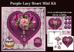 Purple Lacy Heart MK