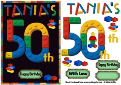50th Birthday Building Block for Tania