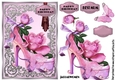Fancy Pink Shoe with Flowers