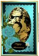Vintage Couple in Teal and Black A4