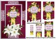 Vintage Cross with Lilies Pyramid