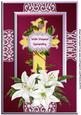 Lilac Vintage Cross with Lace A4