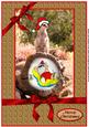Meerkat with Sunbathing Santa A4