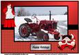 Winter Tractor with Santa A4