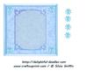 Blue Fancy Frame with Flowers Is