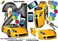 21 First Birthday Male with Yellow Sports Car