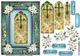 Stained Glass Cross with Lilies Py